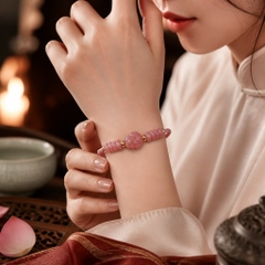 Vòng Hồ Ly Ngũ Điếu Đá Đào Hoa Mẫu 1 - VDQ050
