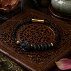 Vòng Hồ Ly Ngũ Điếu Thạch Anh Tóc Đen - VDQ053