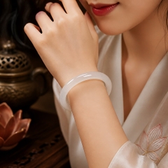 Vòng Đá Mắt Mèo Trắng - VDQ054