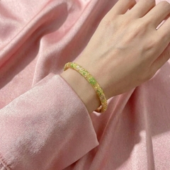 Vòng Tay Bạc Kiềng Mạ Vàng 24K Men Màu - Vòng Đặc Bạc Nguyên Chất - VTBKMVMM0042