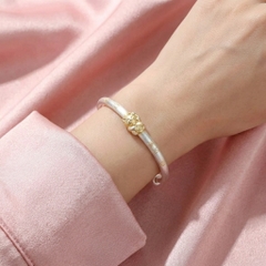 Vòng Tay Bạc Mèo Thần Tài - Vòng Đặc Bạc Nguyên Chất - VTBMTT0025