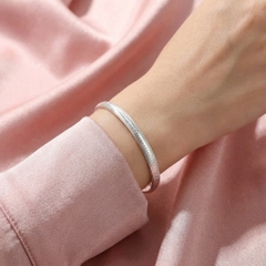 Vòng Tay Bạc Mắt Mèo - Vòng Đặc Bạc Nguyên Chất - VTBMM0021