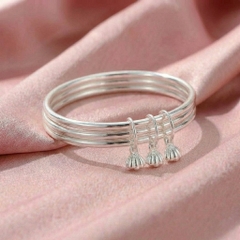 Vòng Tay Bạc Kiềng 3 - Vòng Đặc Bạc Nguyên Chất - VTBK0014