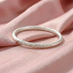 Vòng Tay Bạc Liên Hoa - Vòng Đặc Bạc Nguyên Chất - VTBLH0020