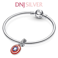 [Chính hãng] Charm bạc 925 cao cấp - Charm Marvel The Avengers Captain America Shield Dangle thích hợp để mix vòng tay charm bạc cao cấp - DN498