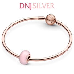 [Chính hãng] Charm bạc 925 cao cấp - Charm Matte Pink Murano Glass thích hợp để mix vòng tay charm bạc cao cấp - DN515