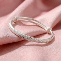 Vòng Tay Bạc Xoắn Freesize - Vòng Đặc Bạc Nguyên Chất - VTBXFS0047