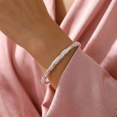 Vòng Tay Bạc Hoa Hồ Điệp - Vòng Đặc Bạc Nguyên Chất - VTBHHD0011