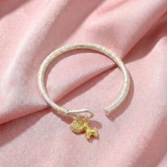 Vòng Tay Bạc Kiềng Mix Charm Ngựa - Vòng Đặc Bạc Nguyên Chất - VTBKMCN0043