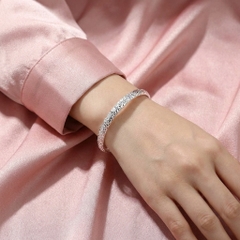 Vòng Tay Bạc Kiềng Cứng Nhám - Vòng Đặc Bạc Nguyên Chất - VTBKCN0036