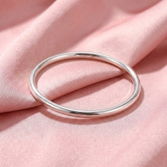 Vòng Tay Bạc Trơn Bóng - Vòng Đặc Bạc Nguyên Chất - VTBTB0026