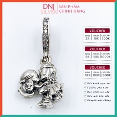 Vòng tay charm bạc 925 cao cấp - Bộ Vòng charm Cầu hôn cho các cặp đôi - Vòng tay dành cho nam và nữ