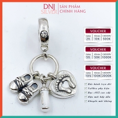 Vòng tay charm bạc 925 cao cấp - Bộ Vòng charm Có con gái là điều tuyệt với nhất - Vòng tay dành cho nam và nữ