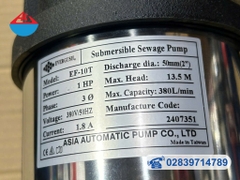 Bơm Chìm Evergush EF-10T 1Hp 3 Pha