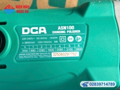 Máy mài bóng inox DCA ASN100 (1200W), thiết kế tay cầm vững.