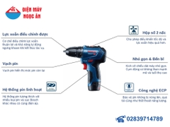 Máy khoan vặn vít dùng pin Bosch GSR 12V-30 (2 pin & 1 sạc)