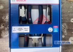 Bộ 3 Kìm Bosch 1600A039RF – Kìm Kết Hợp 180mm, Kìm Cắt Chéo 160mm, Kìm Mũi Nhọn 180mm – Tay Cầm Đa Vật Liệu