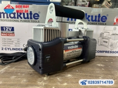 Máy Bơm Lốp Xe Hơi Ô Tô 2 Xi Lanh Mini Makute MAC1202 - Có Đèn Pin Soi Sáng