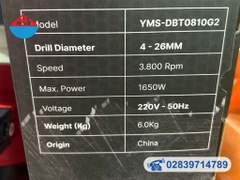 MÁY ĐỤC BÊ TÔNG NÒNG VUÔNG YAMASU 17MM YMS-0810