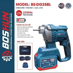 Máy đầm dùi cầm tay pin Boshun BS-DG35BL (Bộ 2 Pin + 1 Sạc + Dây 1.2m)