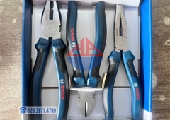 Bộ 3 Kìm Bosch 1600A039RF – Kìm Kết Hợp 180mm, Kìm Cắt Chéo 160mm, Kìm Mũi Nhọn 180mm – Tay Cầm Đa Vật Liệu