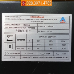 [CHÍNH HÃNG] Máy hàn điện tử inverter Hồng Ký HK250A