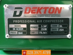[CHÍNH HÃNG] Máy nén khí có dầu 3.5Hp DEKTON DK-AC30DR công suất 2500W
