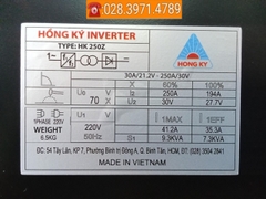 Máy hàn Hồng Ký Inverter chính hãng HK 250Z