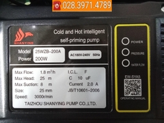 Máy bơm tăng áp công suất 200W SHANYING 25WZB-200A (nước nóng)