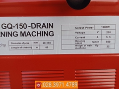 Máy thông cống lò xo LUCIAN GQ-150 công suất tối đa 1200W
