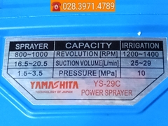 Đầu máy phun xịt áp lực 1HP YAMASHITA YS-29C (đầu ty sứ)