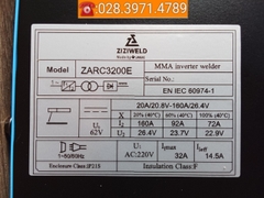 Máy hàn que Ziziweld ZARC 3200E bao kéo 2.5mm và 3.2mm