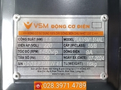 Động cơ điện VSM vỏ nhôm 100% công suất 1,5kW - tốc độ 1450 vòng/phút PLA-VSM1.514AL