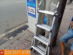 Thang trượt chữ A cao cấp 100% nhôm SUMIKA SKM-404 (2m)