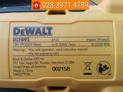 Máy vặn bu lông dùng pin CHÍNH HÃNG DeWALT DCF892N (chưa pin + sạc)