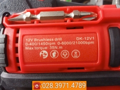 Máy khoan dùng pin 12V 3 chức năng DDEKO DK-12V1 đầu 10mm [MỚI]