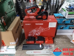 Máy cưa xích dùng pin CHÍNH HÃNG TOYOKO T12301F (2 pin 15cell + 1 sạc)