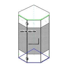 BATHROOM GLASS CORRER RINO - RBG1511