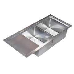 CHẬU RỬA BÁT INOX 2 HỐ 1 BÀN CARINA - CN10545