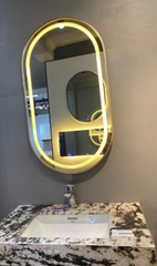 GƯƠNG ĐÈN LED RINO KHUNG HỢP KIM ĐỒNG VÀNG