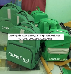 Sản xuất quà tặng balo học sinh ChildFund