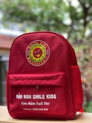 May Balo Trường Mầm Non Smile Kids – Thiết Kế Đẹp, In Logo Theo Yêu Cầu
