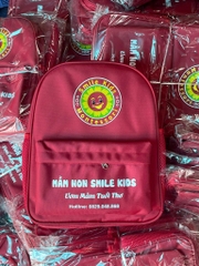 May Balo Trường Mầm Non Smile Kids – Thiết Kế Đẹp, In Logo Theo Yêu Cầu