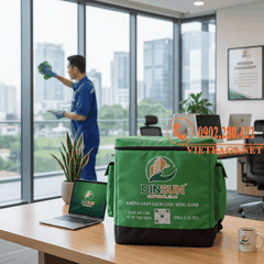 Sản Xuất Balo Giúp Việc DINSUN – Giải Pháp Chuyên Nghiệp Cho Dịch Vụ Vệ Sinh