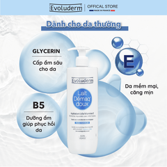 Sữa tẩy trang dưỡng ẩm Evoluderm dành cho da thường 500ml