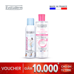 Combo xịt khoáng 150ml và nước tẩy trang 250ml cho da khô, nhạy cảm