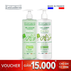 Combo gel tắm và sữa dưỡng thể chiết xuất Nha Đam