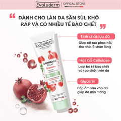 Gel tẩy tế bào chết Evoluderm chiết xuất từ tinh chất quả Lựu 150ml