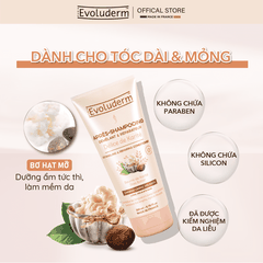Dầu xả Evoluderm dưỡng chất Bơ Hạt Mỡ sửa chữa và nuôi dưỡng tóc dài mỏng manh 200ml
