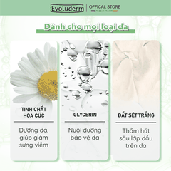 Mặt nạ Evoluderm làm dịu da chiết xuất hoa Cúc 150ml